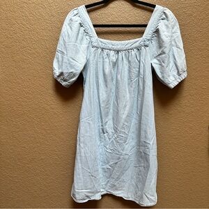Old Navy chambray Dress puff sleeve